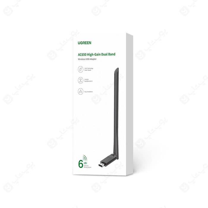 کارت شبکه بی سیم AC650 دو باند USB 2.0 یوگرین 90339 CM496 — تصویر ۵