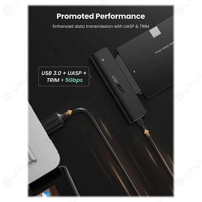 تبدیل USB 3.0 به SATA 3.0 یوگرین مدل CM321 — تصویر ۴