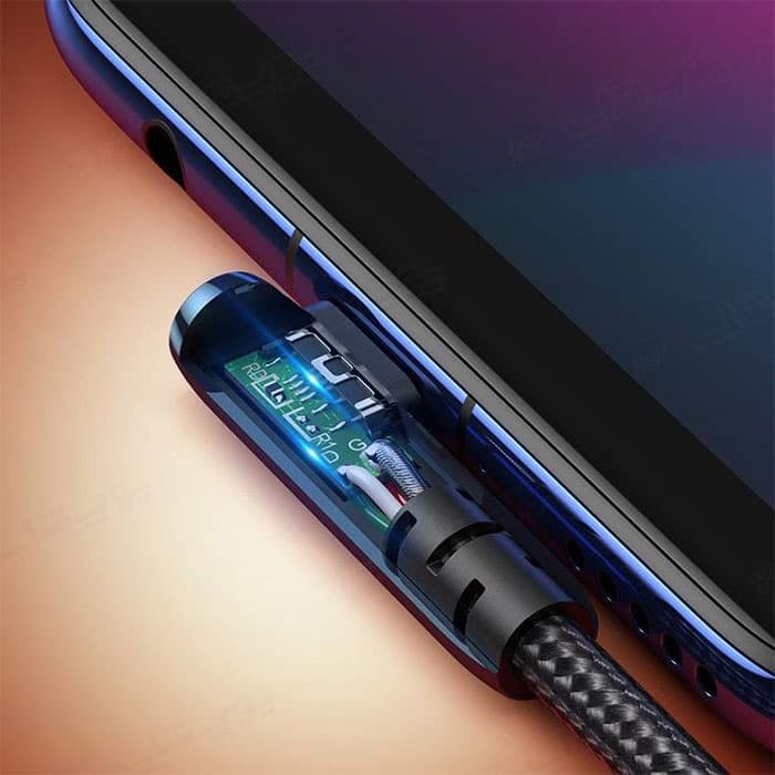 کابل شارژ 90 درجه USB به تایپ C یوگرین مدل US313 به طول 1 متر — تصویر ۴