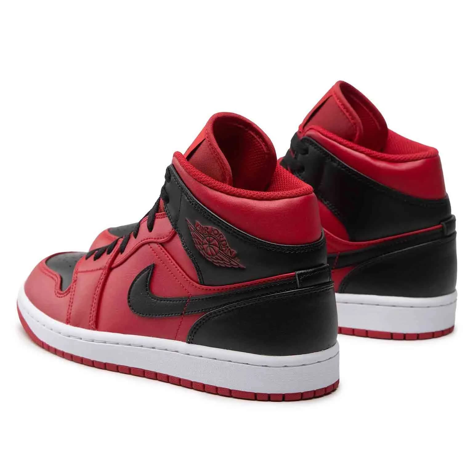 کتونی Nike مدل Air Jordan 1 Mid Reverse Bred – 554724-660 — تصویر ۴