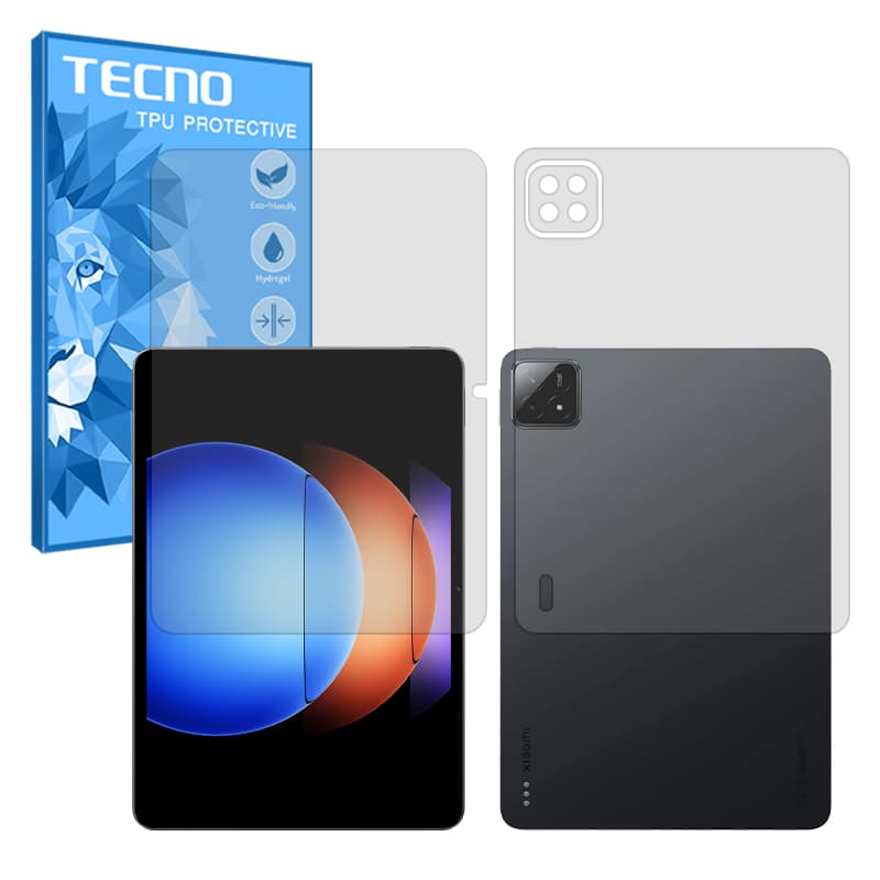 گلس صفحه نمایش و پشت تبلت شیائومی Pad 6S Pro مدل هیدروژلی مات برند تکنو