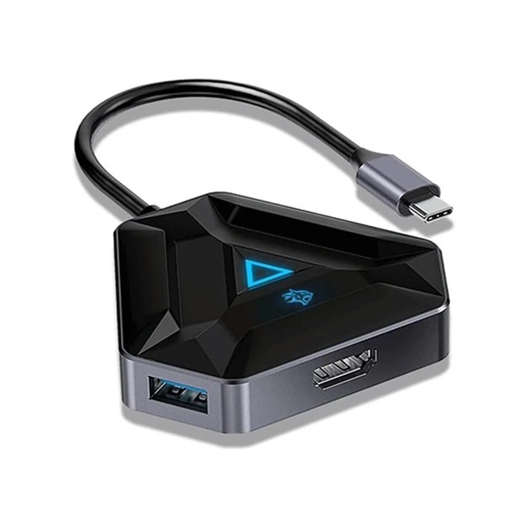 هاب گیمینگ 6 پورت پرودو PORODO 6IN1 4K HDMI USB-C HUB PDX529 توان 100 وات — تصویر ۲