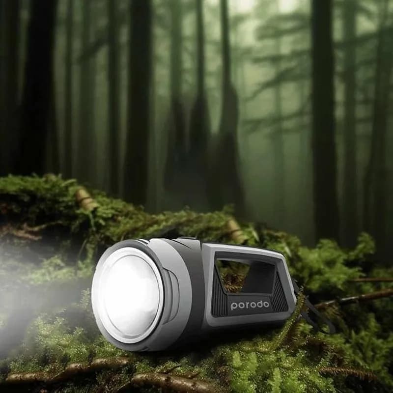 چراغ قوه دو کاره پرودو PORODO 2 IN 1 OUTDOOR TORCH AND LAMP LS2IN1TSL برد 80 متر — تصویر ۲
