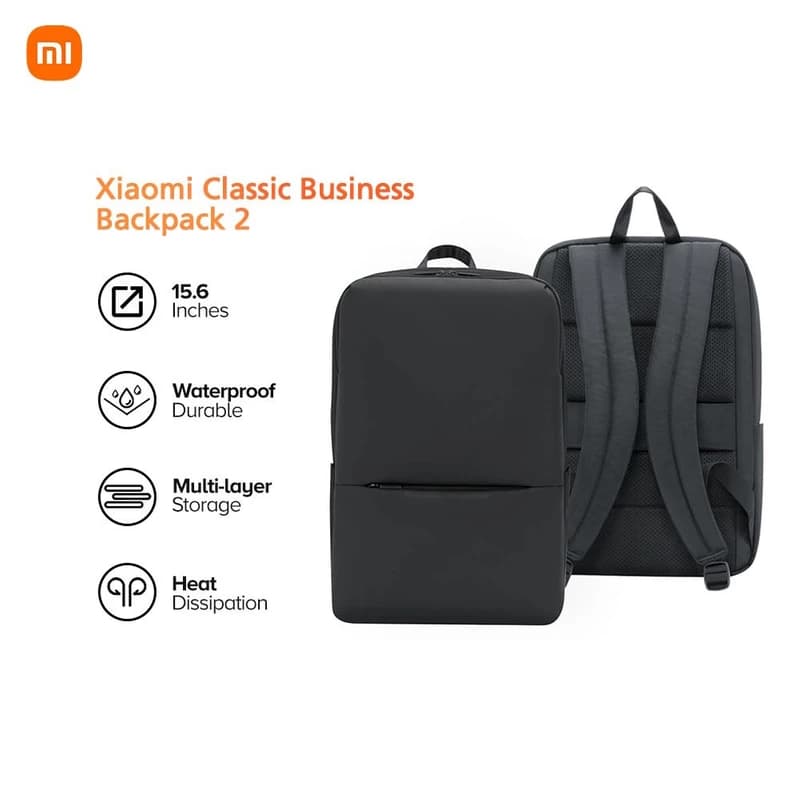 کوله شیائومی Xiaomi Classic Business Backpack 2 JDSW02RM مناسب برای لپ تاپ 15.6 اینچ — تصویر ۶