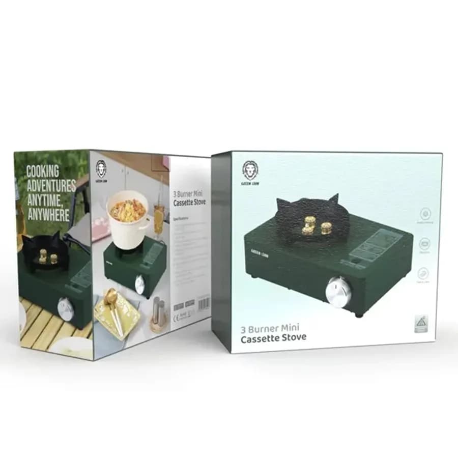 اجاق گاز 3 شعله گرین مدل Green 3 Burner Mini Cassette Stove — تصویر ۵