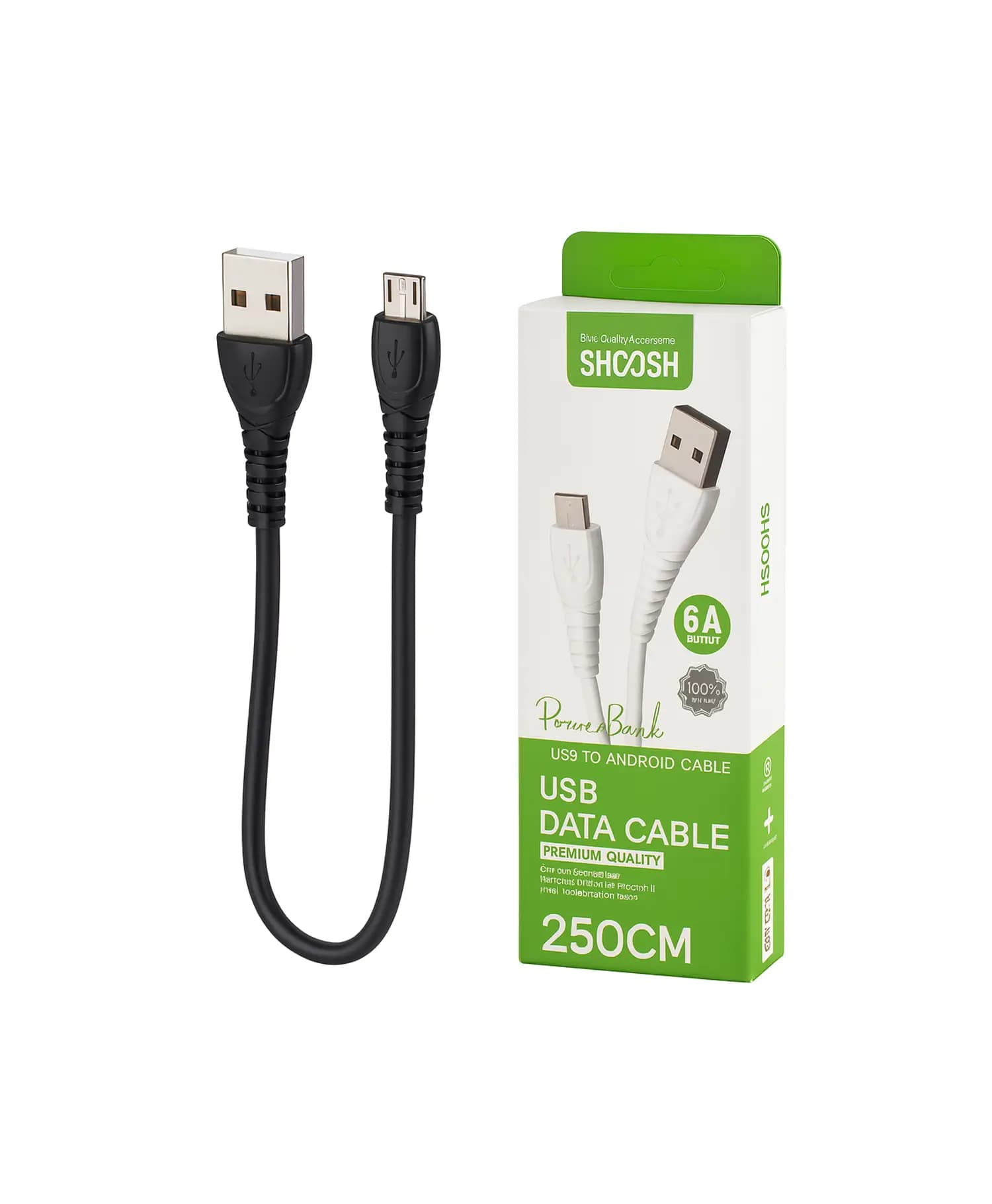 کابل تبدیل USB به Micro-B پاوری شوش SH-601A — تصویر ۲