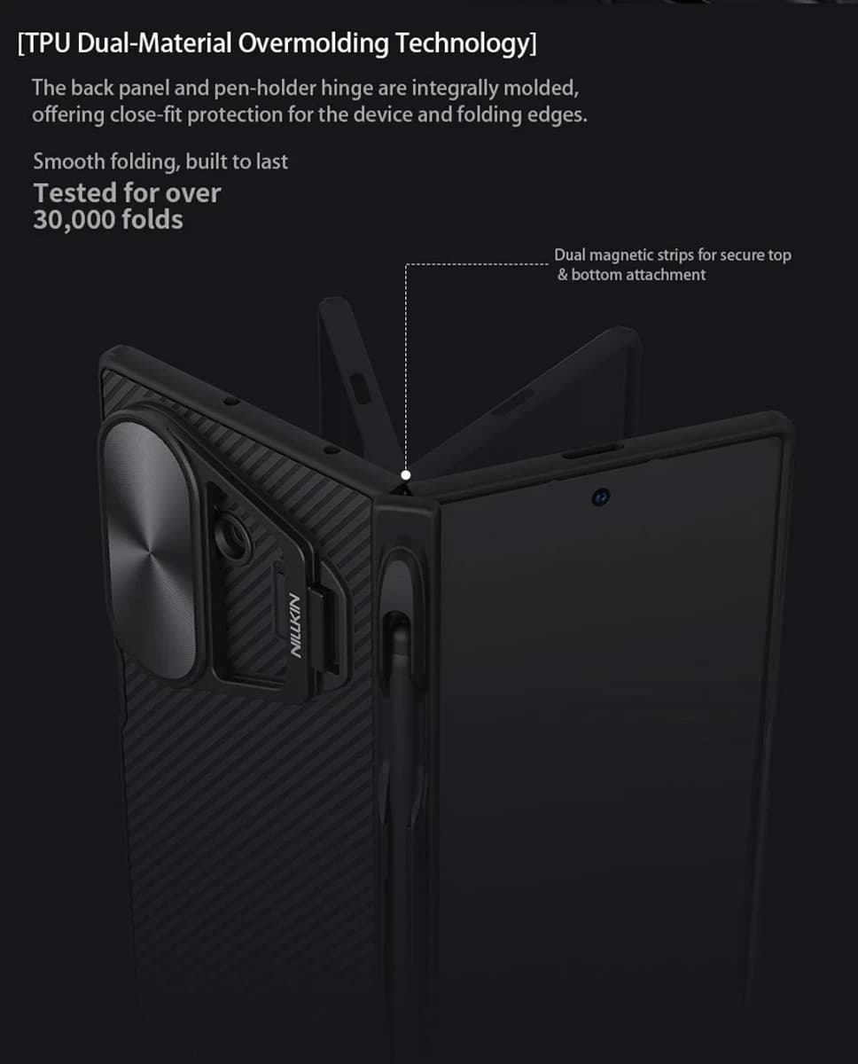 گارد کمرا استند فلزی قلم دار Samsung Galaxy Z Fold 7 مارک نیلکین مدل Camshield Prop — تصویر ۶