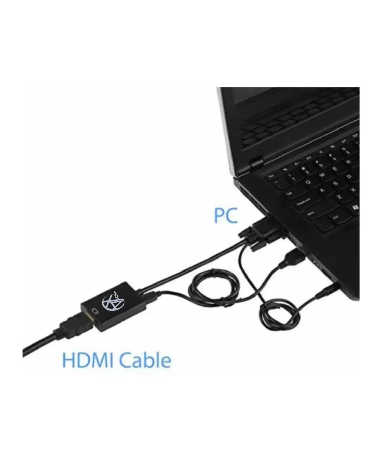 تبدیل VGA به HDMI همراه ورودی AUX ایکس فورتک — تصویر ۵