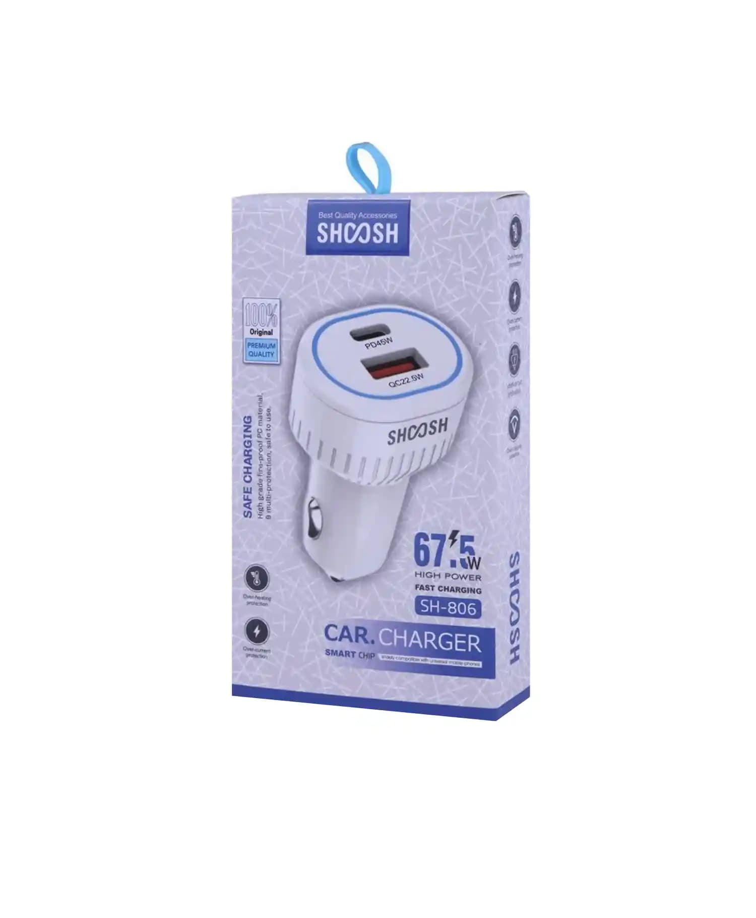 شارژر فندکی شوش مدل SH-806 67.5W PD — تصویر ۴