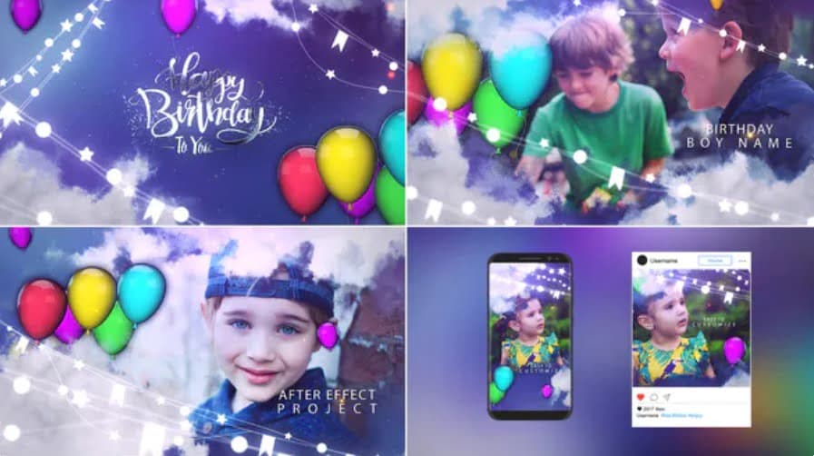 پروژه افترافکت تولدت مبارک | Happy Birthday After Effect