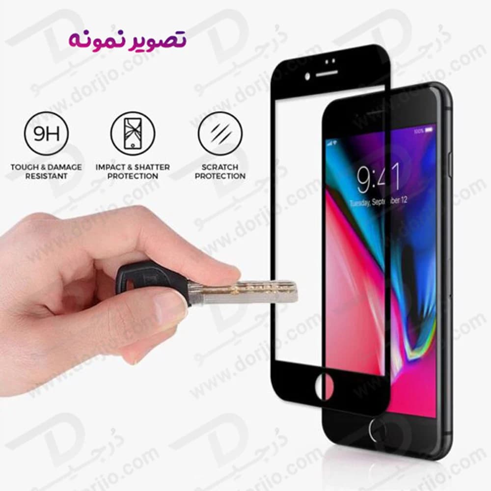 گلس فول چسب iPhone 6 مارک LANBI — تصویر ۳