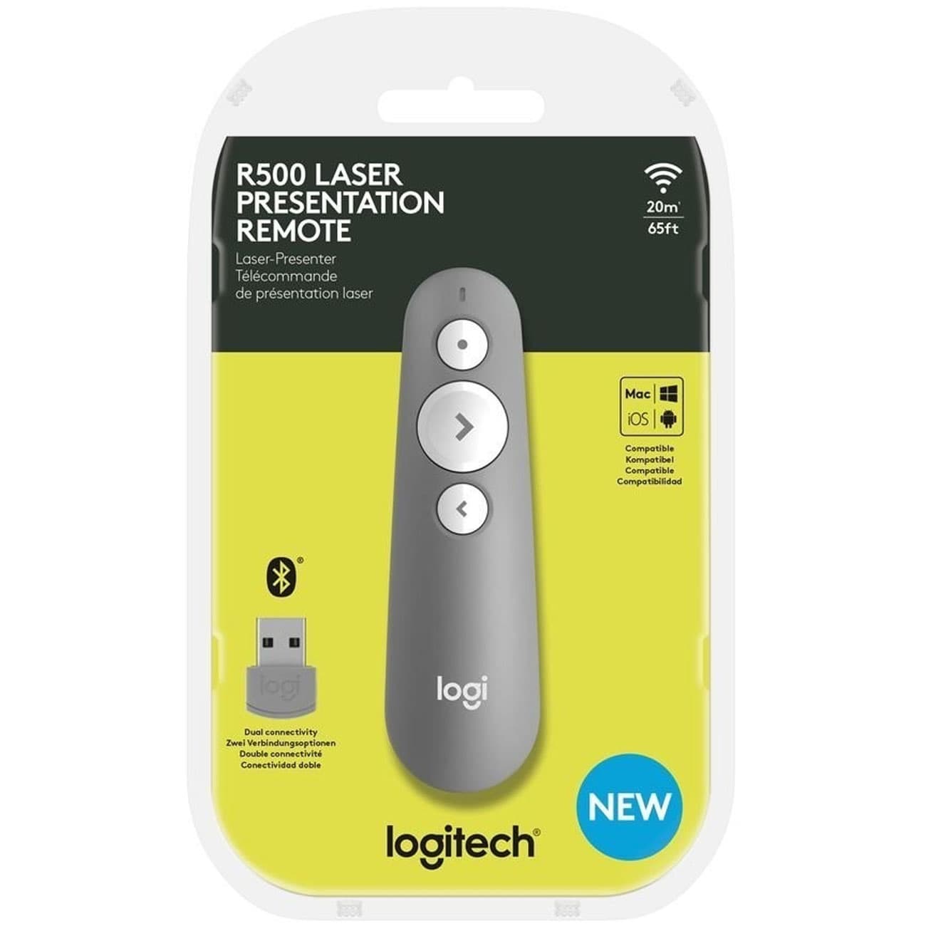 لیزر پرزنتر بی سیم لاجیتک Logitech مدل R500S با لیزر قرمز و برد 20 متر — تصویر ۷