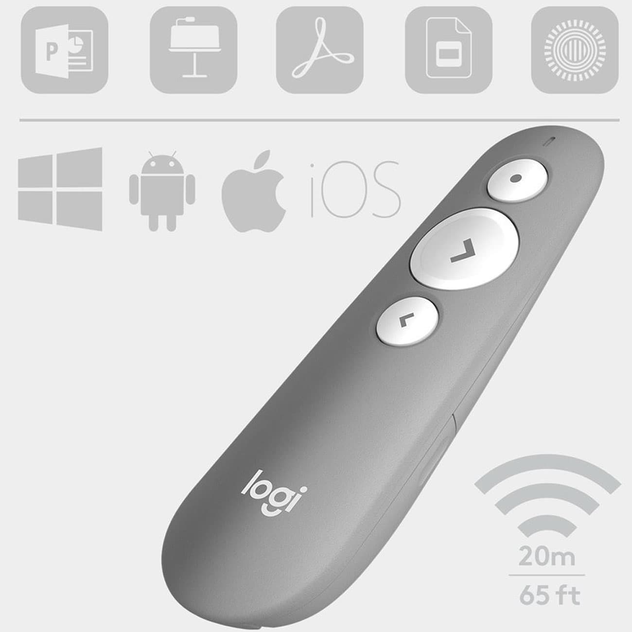 لیزر پرزنتر بی سیم لاجیتک Logitech مدل R500S با لیزر قرمز و برد 20 متر — تصویر ۲
