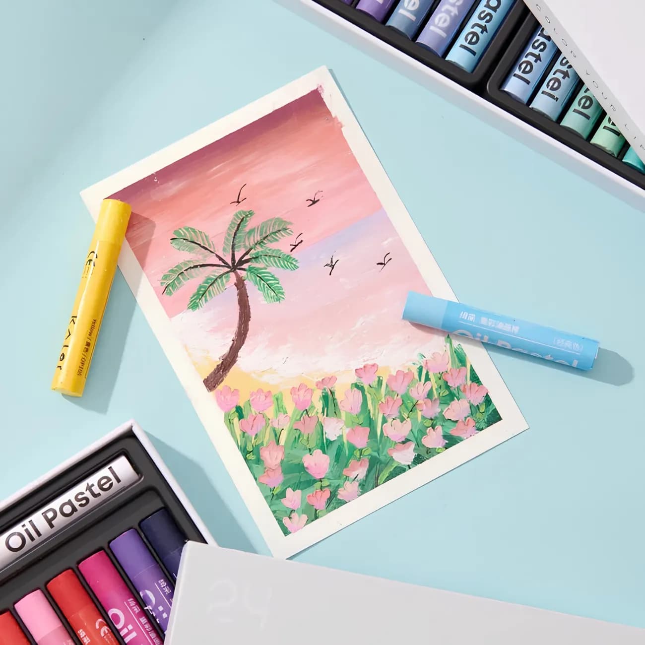 پاستل روغنی کاکو KACO مدل KALOR Oil Pastels بسته 24 رنگ — تصویر ۴