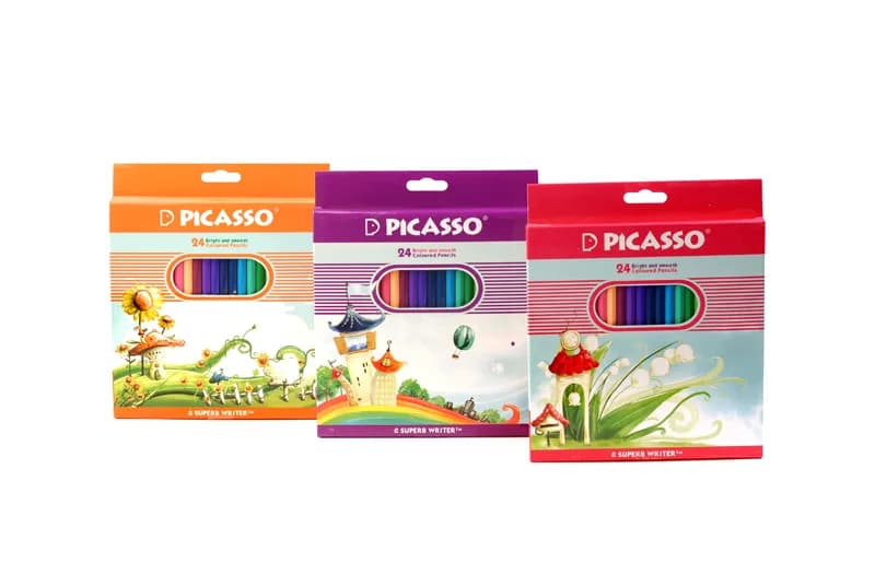 مداد رنگی 24 رنگ پیکاسو (Picasso) جعبه مقوائی