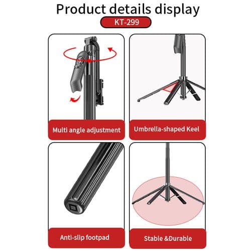 سه پایه موبایل جیماری Jmary KT-299 Tripod — تصویر ۶