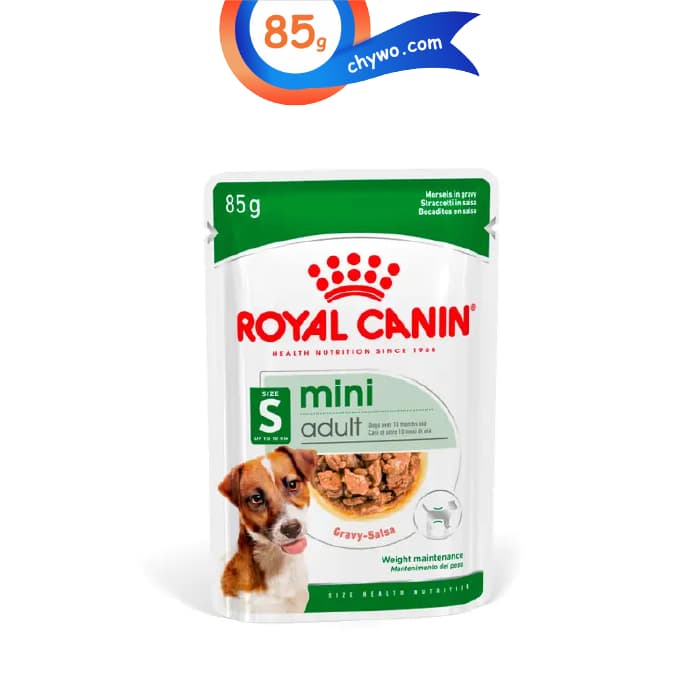 پوچ سگ رویال کنین مدل مینی ادالت وزن 85 گرم Royal Canin