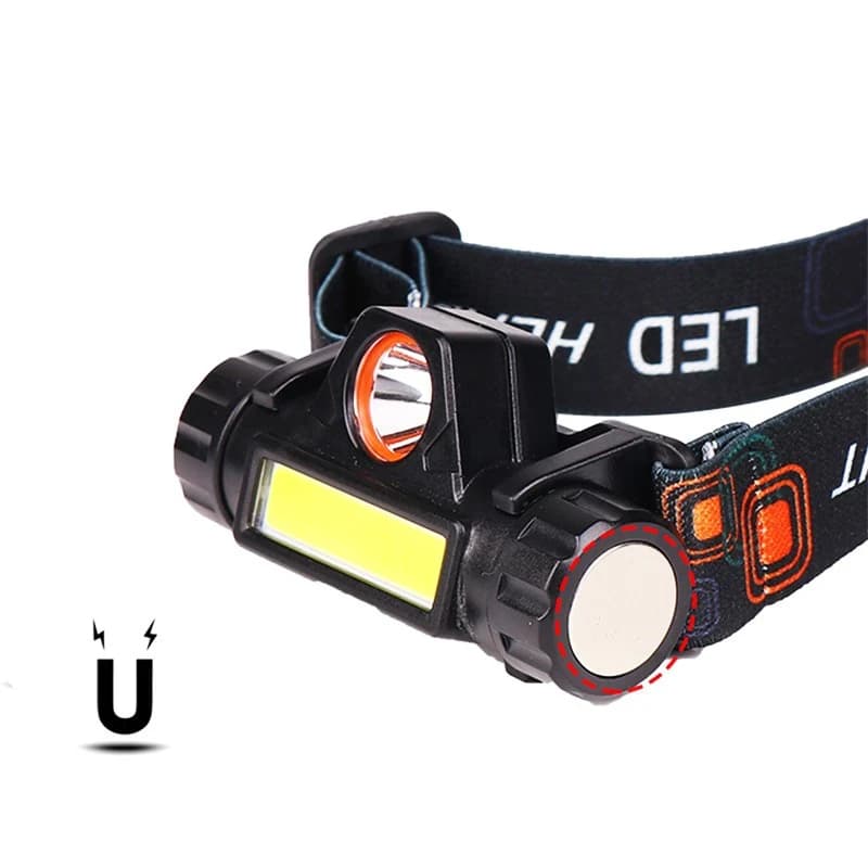 چراغ پیشانی مگنتی ۵ وات 2 لامپ شارژی Head Lamp — تصویر ۳