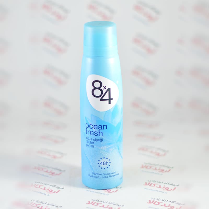 اسپری دئودرانت هشت در چهار 4*8 مدل ocean fresh