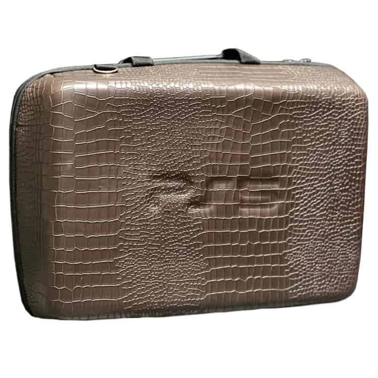 کیف ضد ضربه PS5 – طرح چرم ماری قهوه‌ای
