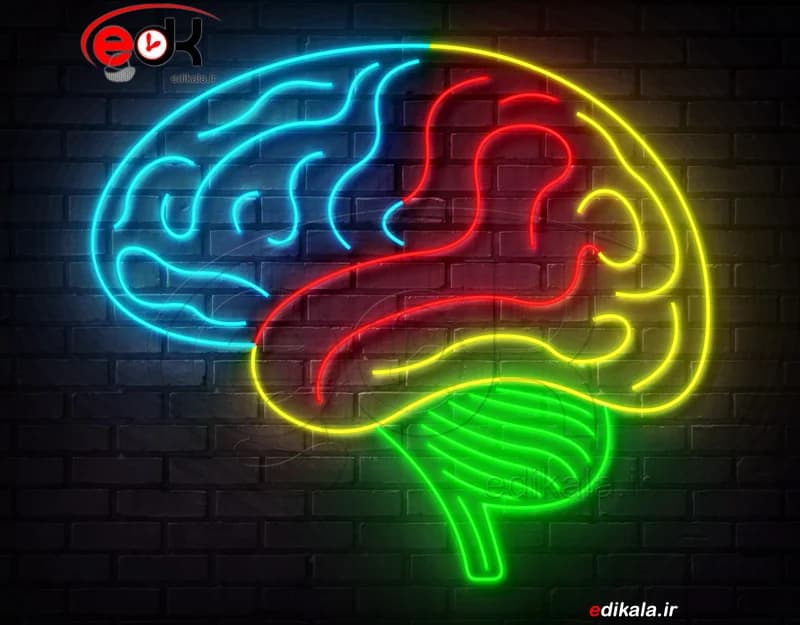 تابلو نئون طرح مغز شماره 3 در ابعاد مختلف +آداپتور+ فایل لایه باز