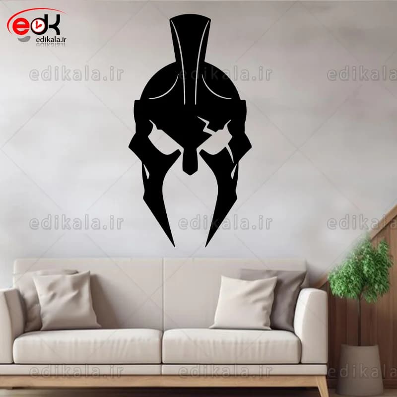 آینه دکوراتیو طرح گلادیاتور شماره 2 در پنج رنگ و ابعاد انتخابی+فایل کورل — تصویر ۳