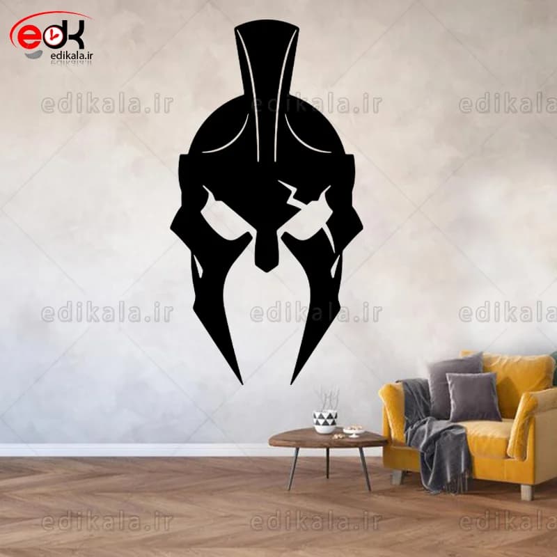 آینه دکوراتیو طرح گلادیاتور شماره 2 در پنج رنگ و ابعاد انتخابی+فایل کورل