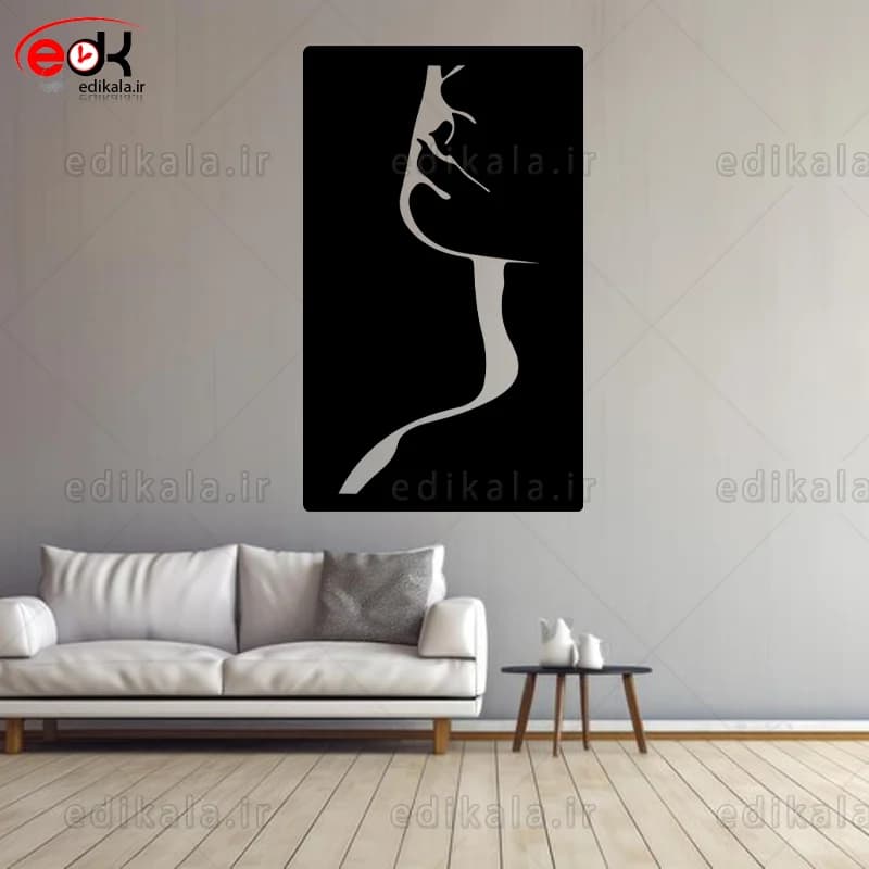 آینه دکوراتیو طرح چهره شماره 2 در پنج رنگ و ابعاد انتخابی+فایل کورل — تصویر ۲