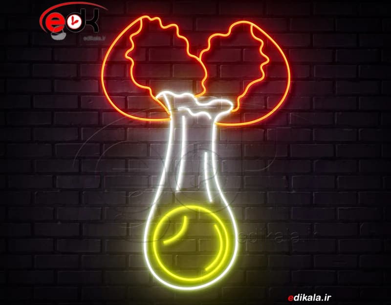 تابلو نئون طرح تخم مرغ شماره 7 در ابعاد مختلف +آداپتور+ فایل لایه باز