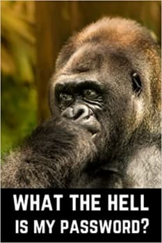 کتاب What The Hell Is My Password: Gorilla Password Book with Alphabetical Tabs