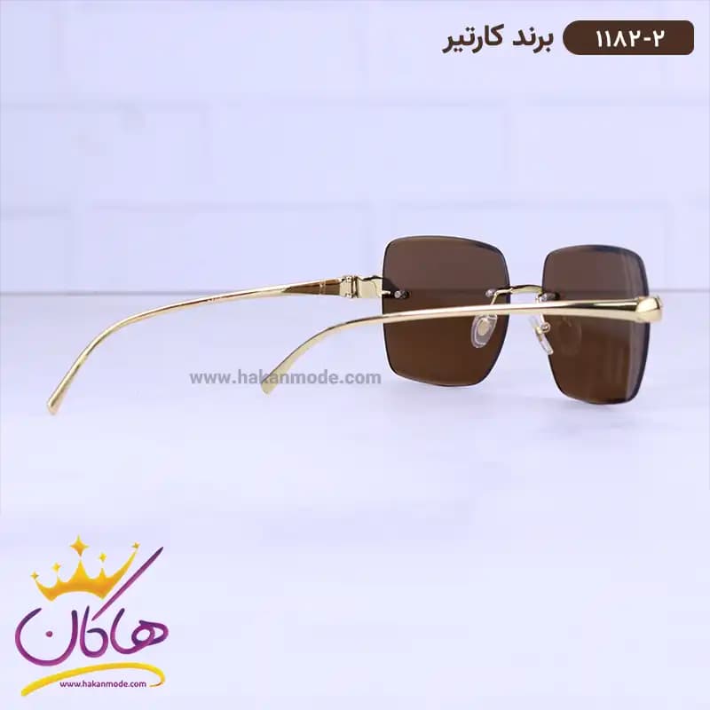 عینک آفتابی مردانه کارتیر فلزی فریم لس 1182/2 — تصویر ۳