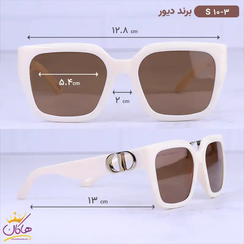 عینک آفتابی دیور زنانه استیت سفید S10/3 — تصویر ۲