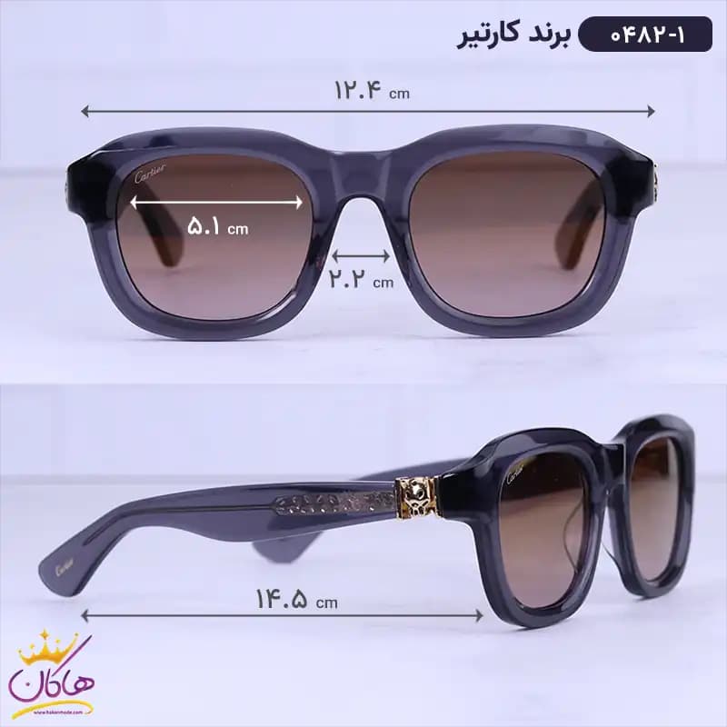 عینک آفتابی کارتیر زنانه استیت خاکستری 0482/1 — تصویر ۲
