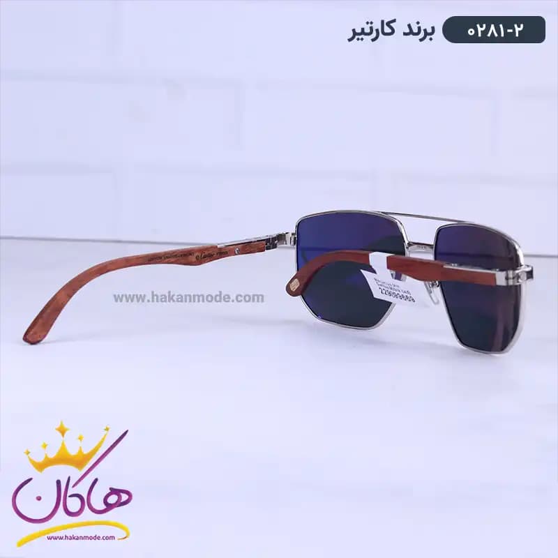 عینک آفتابی مردانه کارتیر دسته چوبی 0281/2 — تصویر ۴