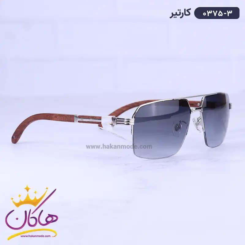 عینک آفتابی مردانه کارتیر دسته چوبی 0375/3 — تصویر ۴