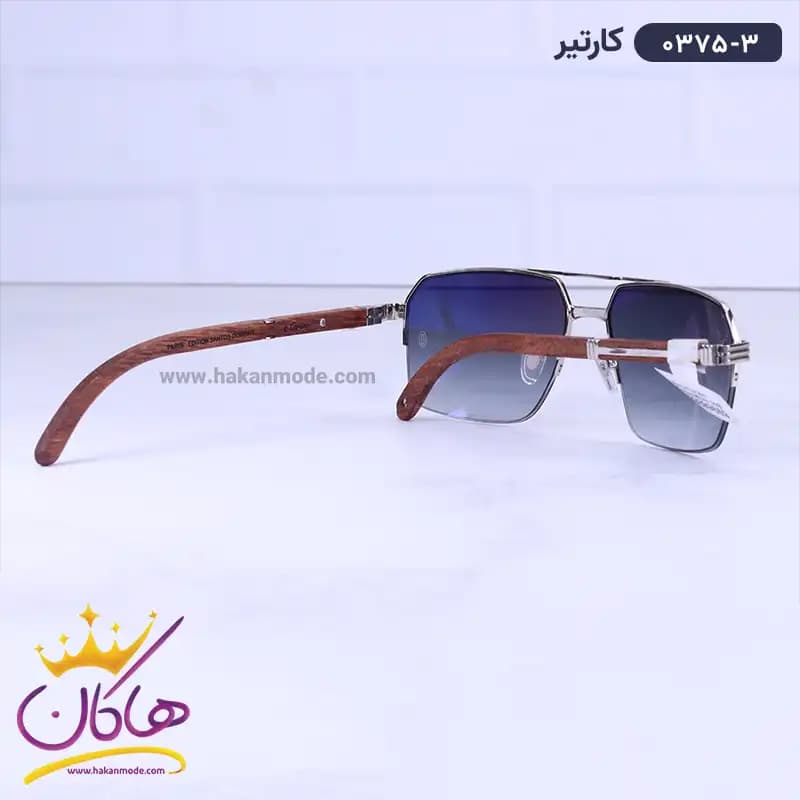 عینک آفتابی مردانه کارتیر دسته چوبی 0375/3 — تصویر ۳
