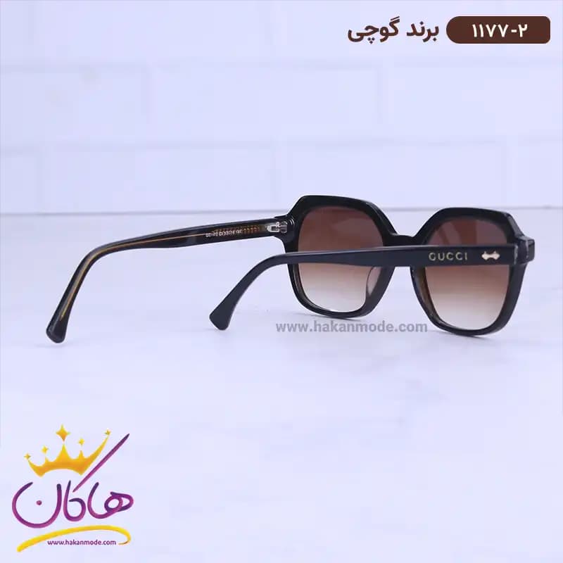 عینک آفتابی گوچی زنانه استیت قهوه ای 1177/2 — تصویر ۳