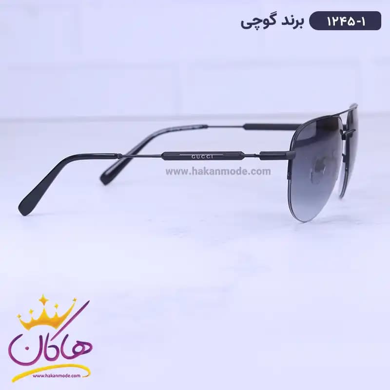 عینک آفتابی گوچی مردانه نیم فریم 1245/4 — تصویر ۴