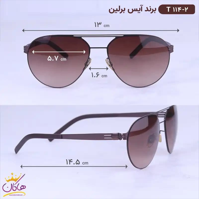 عینک آفتابی آیس برلین مردانه خلبانی t114/2 — تصویر ۲