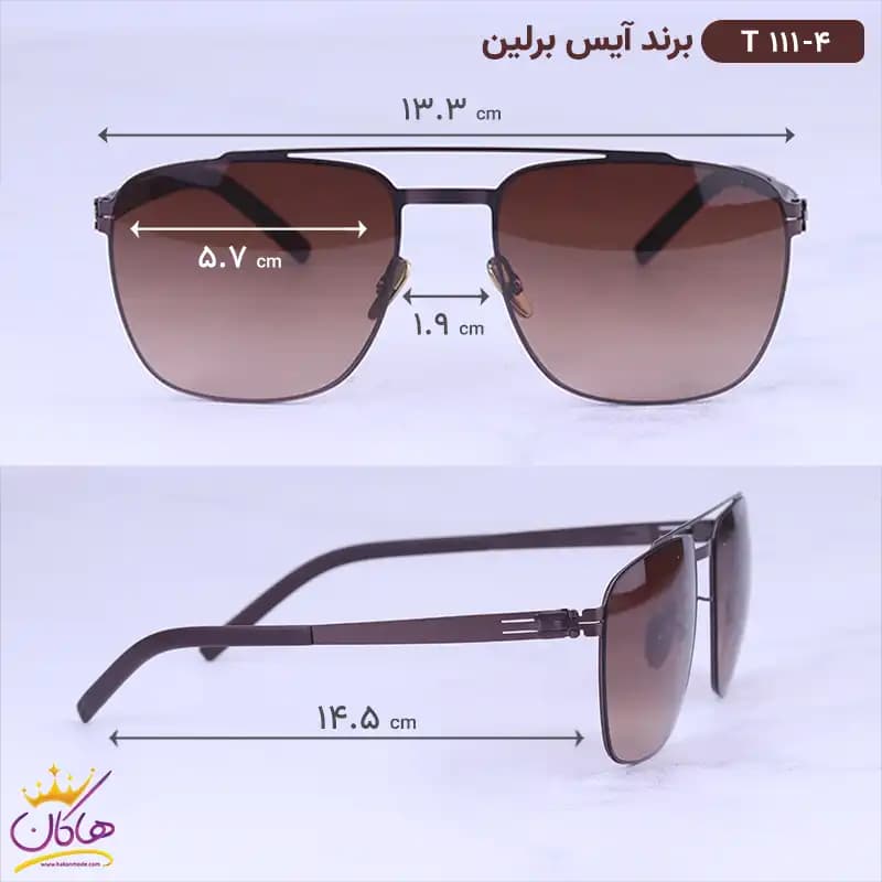 عینک آفتابی آیس برلین مردانه قهوه ای t111/4 — تصویر ۴
