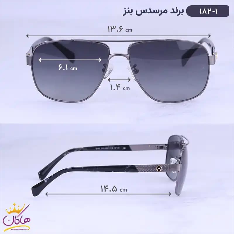 عینک آفتابی مرسدس بنز مردانه فلزی 182/1 — تصویر ۲