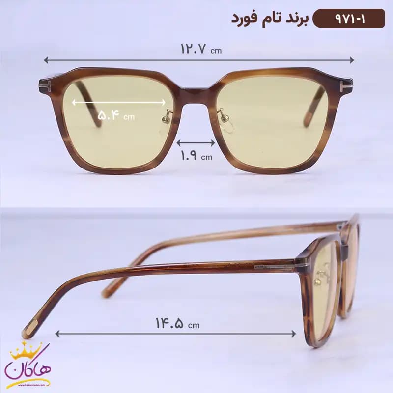 عینک تام فورد زرد زنانه 971/1 — تصویر ۲