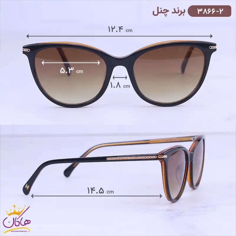 عینک آفتابی شنل زنانه استیت قهوه ای 3866/2 — تصویر ۲