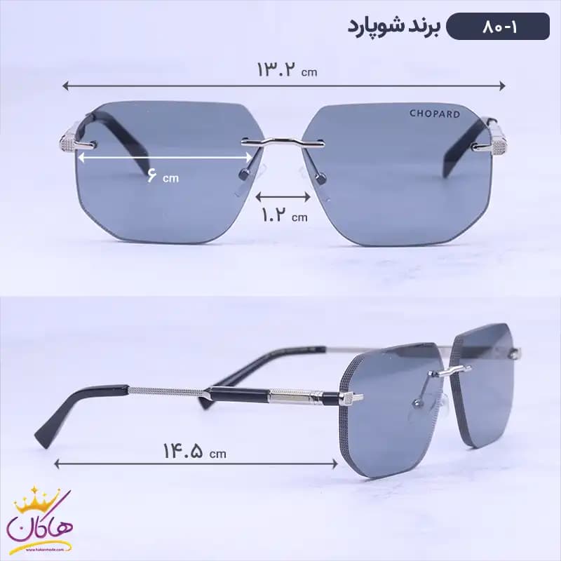 عینک آفتابی شوپارد مردانه دودی 80/1 — تصویر ۲