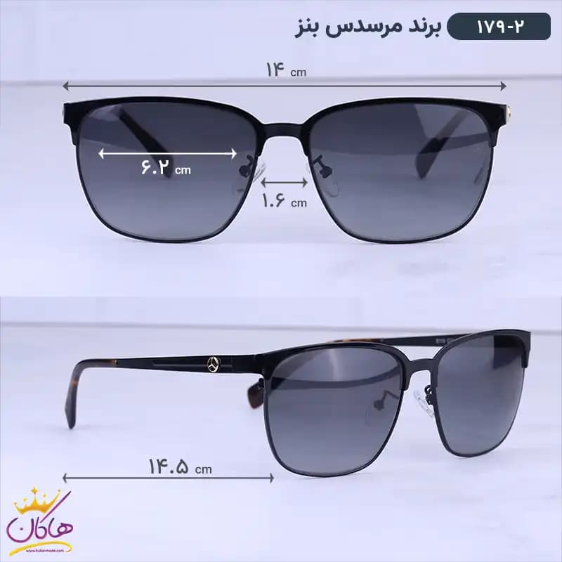 عینک آفتابی بنز مردانه فلزی 179/2 — تصویر ۲