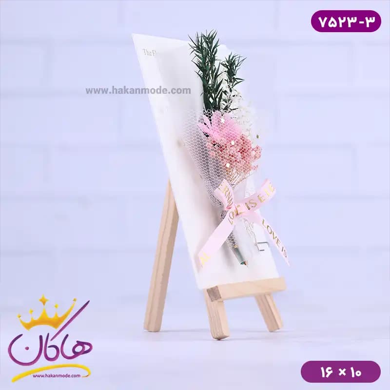 کارت پستال طرح سه پایه بوم نقاشی گل بابونه صورتی 7523/3 — تصویر ۲
