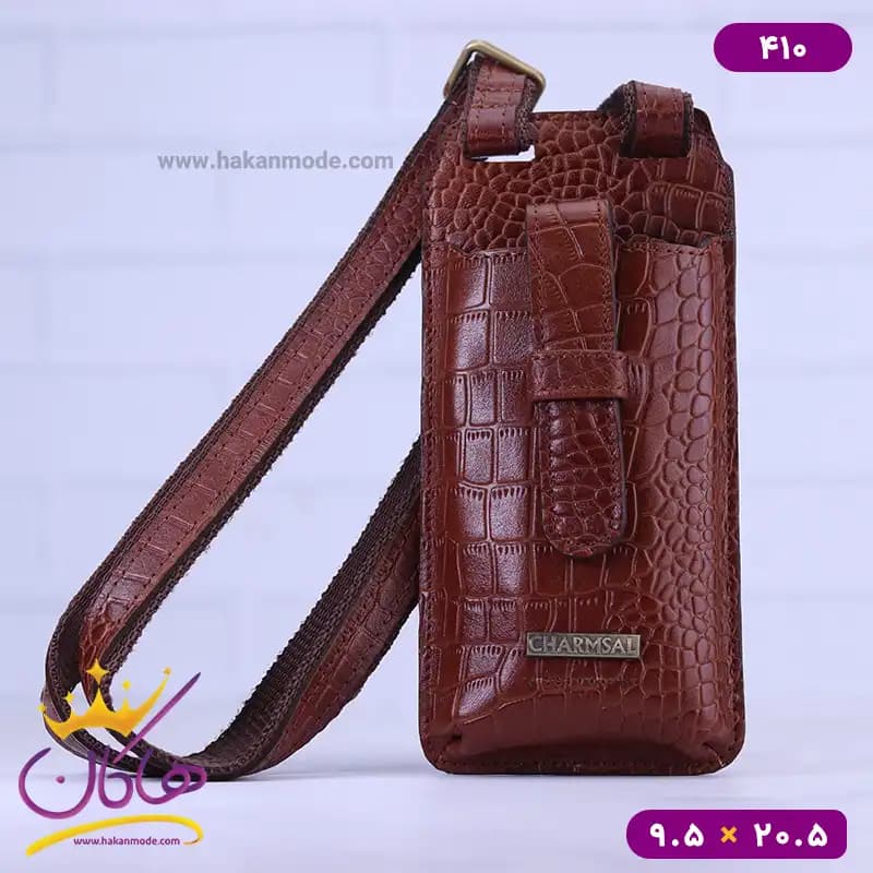 کیف جا موبایل دوشی چرم چرمسال پوست ماری 410 — تصویر ۲