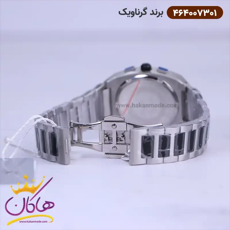 ساعت گرناویک ست فلزی کرنوگراف نقره ای مشکی 464007302-464007301 — تصویر ۶