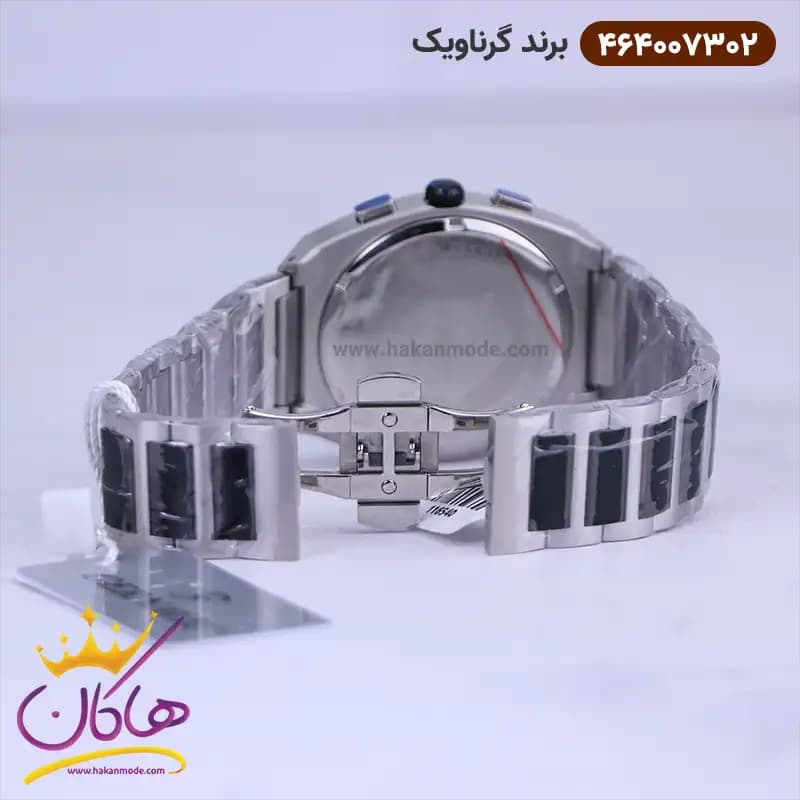 ساعت گرناویک ست فلزی کرنوگراف نقره ای مشکی 464007302-464007301 — تصویر ۳