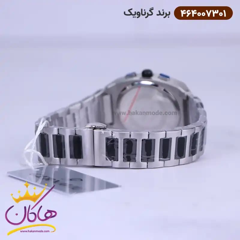 ساعت گرناویک ست فلزی کرنوگراف نقره ای مشکی 464007302-464007301 — تصویر ۷